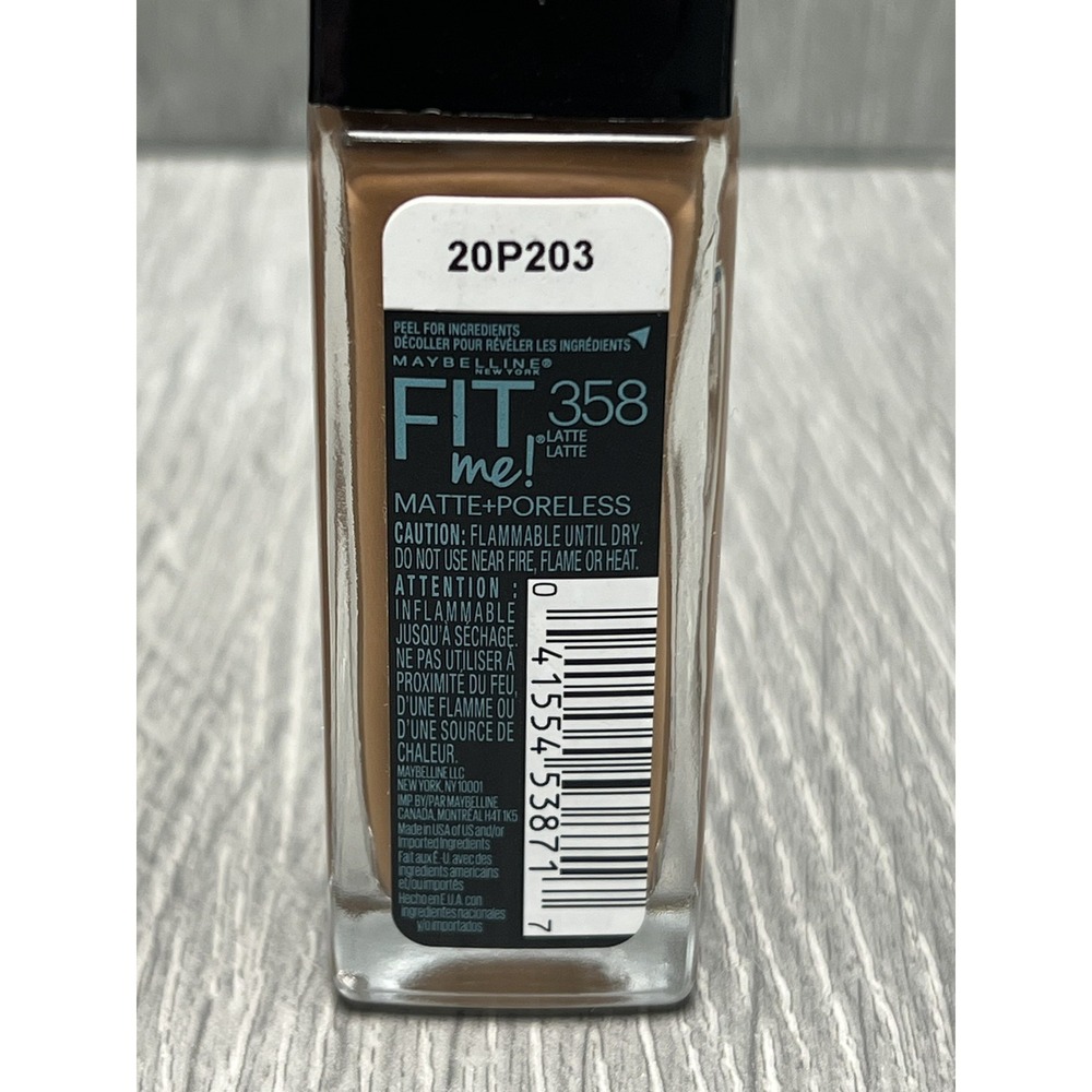 2 x Maybelline Fit Me! Matte + Poreless Foundation #358 Latte 1 Fl Oz / 30ml - Picture 6 of 6